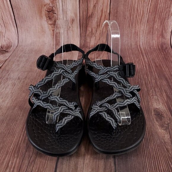 Chaco Womens Size 9 Updraft EcoTread X2 Outdoor Sandals Black Gray Waves J105182 - Picture 4 of 15